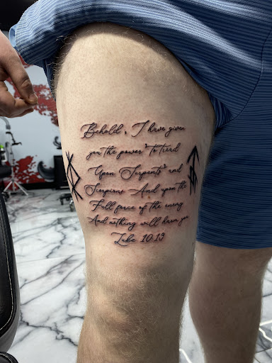 Explore singing tattoo ideas, creative tattoo ideas in Rowlett, available at Sinners Tattoo Studio and Supply