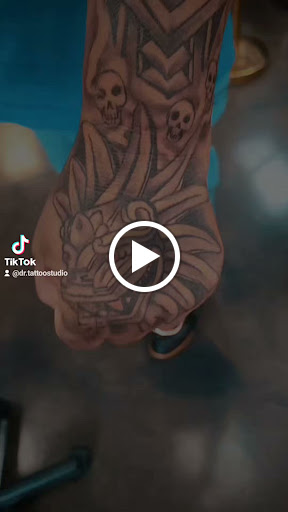 Explore skull tattoo sleeve ideas, creative tattoo ideas in Garden Grove, available at Dr. Tattoo Studio