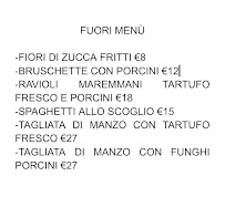Trattoria Gigi à Florence menu
