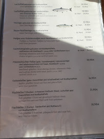 Restaurant de poisson Kröning's Fischbaud Fischrestaurant u. Räucherei à Poel (le menu)