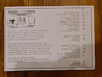Menu / carte de Sottobosco à Milan