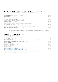 L'Endroit à La Rochelle menu