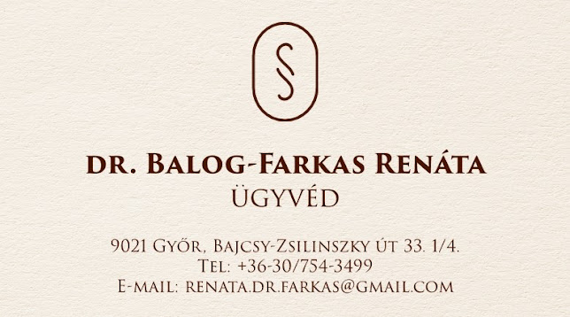 Értékelések erről a helyről: dr. Balog-Farkas Renáta ügyvéd Győr, Győr - Ügyvéd