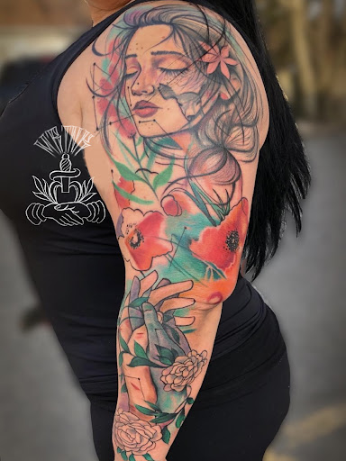 Explore inner finger tattoo ideas, creative tattoo ideas in Pine Brook, available at Mr Ink Tattoo Studio