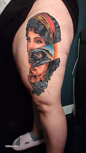 Explore tattoo ideas for dogs, creative tattoo ideas in Buford, available at Inked Arts Tattoo Studio