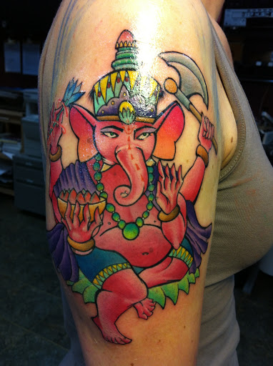 Explore mens calf tattoo ideas, creative tattoo ideas in Knoxville, available at Black Moth Collective Tattoo