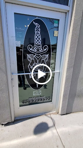 Explore tattoo ideas leg calf, creative tattoo ideas in Williston, available at Badlands Tattoo And Piercing