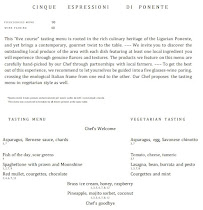 Menu du Ristorante Savô à Laigueglia