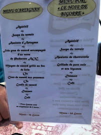 Restaurant familial La Vieille Etable à Saint-Médard (le menu)