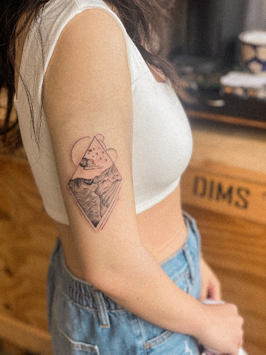 Explore ski tattoo ideas, creative tattoo ideas in Kailua Kona, available at Kaeo Hawaii Tattoo & Creative Studio