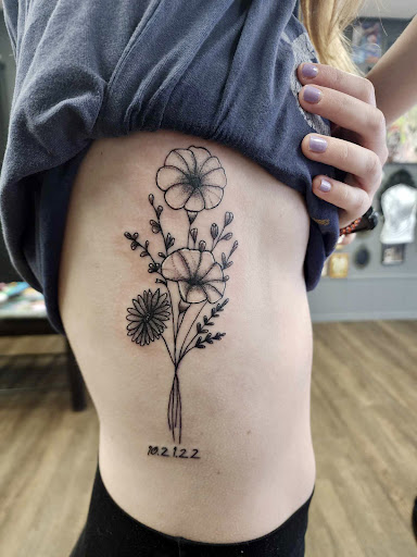 Explore easy leg tattoo ideas, creative tattoo ideas in Shelbyville, available at Stage Left Tattoo and Piercing