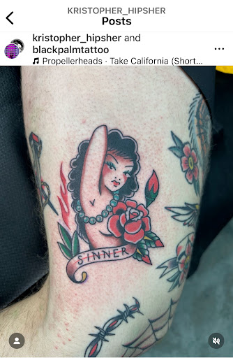 Explore mom and dad tattoo ideas, creative tattoo ideas in Orange, available at Black Palm Tattoo