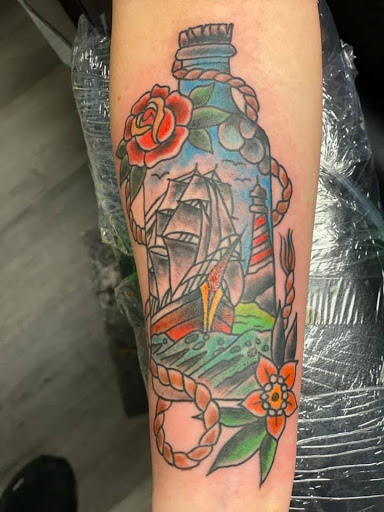 Explore tattoo ideas lettering, creative tattoo ideas in Greenfield, available at Tattoos In Time Studio