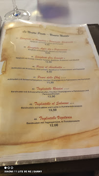 Menu / carte de Osteria Vecchie Mura -Italienische Spezialitäten à Grossenhain