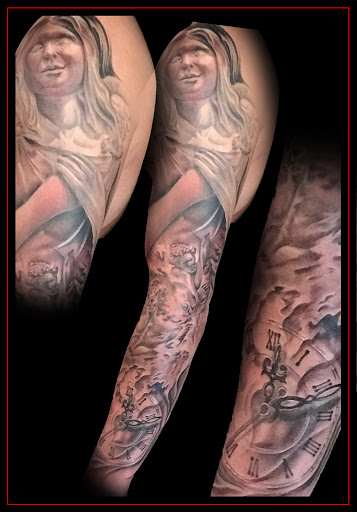 Explore half sleeve tattoo ideas female, creative tattoo ideas in Omaha, available at Eternal Tattoo & Body Piercing - Omaha