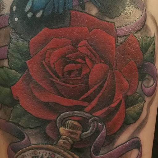 Explore flower garden tattoo ideas, creative tattoo ideas in Oxnard, available at Downtown Tattoo & Body Piercing