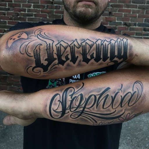 Explore black and grey realism tattoo ideas, creative tattoo ideas in Sanford, available at Venom Ink Tattoo