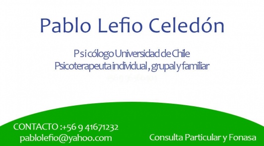 Ps Pablo Alexis Lefio Celedón, Psicólogo - Buin