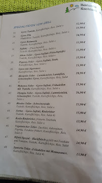 Carte du Restaurant Knoblauchzehe à Herrischried