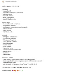 Restaurant Sapore - Cucina tipica e piatti da asporto à Mondragone (le menu)