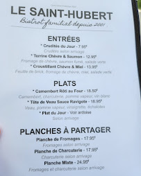 Menu / carte de Restaurant le Saint-Hubert de Briare à Briare
