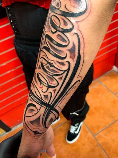 Explore elbow tattoo ideas, creative tattoo ideas in El Paso, available at Estilo Firme Tattoo Co.