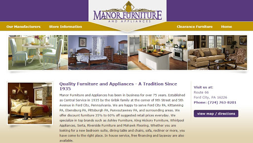 Manor Furniture & Appliances in Ford City, Pennsylvania