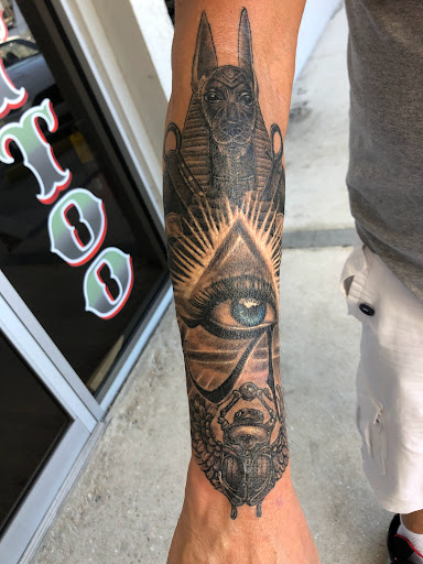 Explore hip tattoo ideas, creative tattoo ideas in Englewood, available at Point of Entry Tattoo