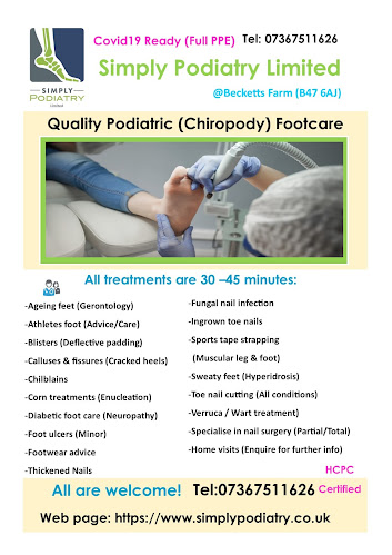 Comments and reviews of Simply Podiatry Ltd
