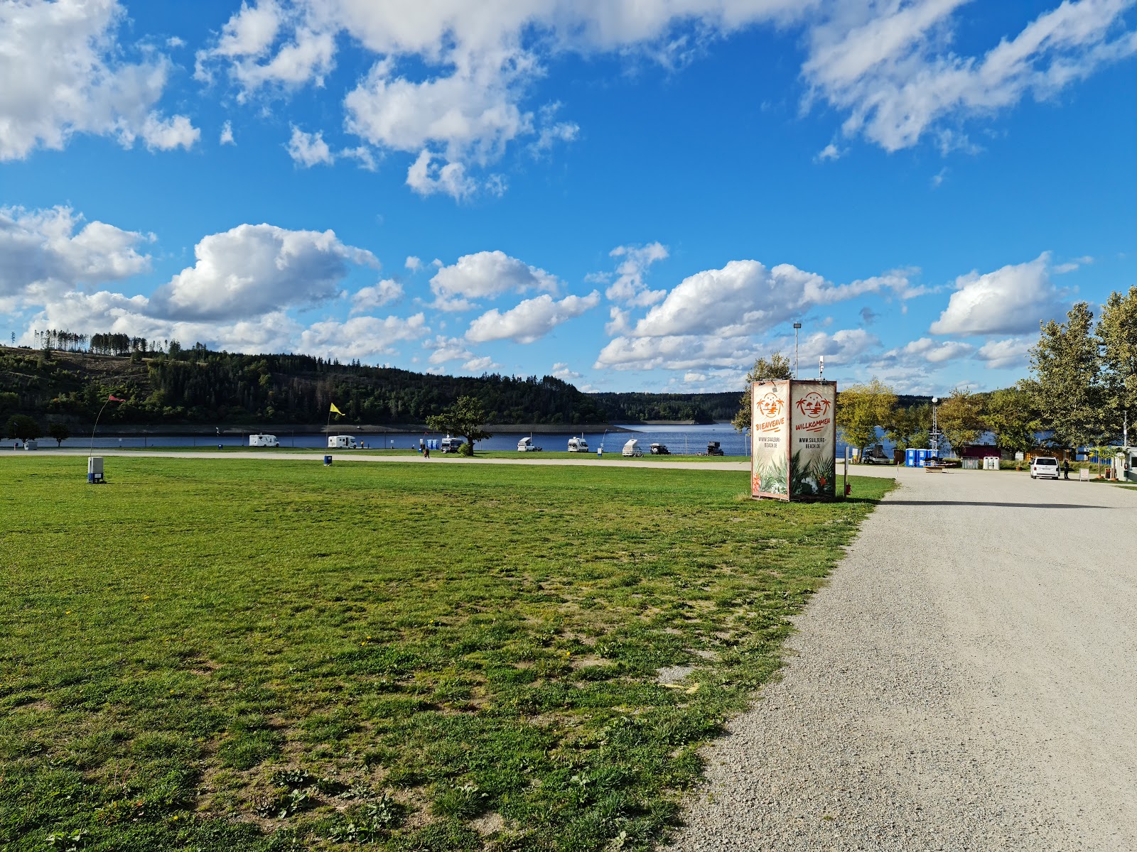 Photo of Saalburg Beach and the settlement