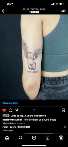 Find boyfriend name tattoo under breast ideas for your next unique tattoo in Coeur D Alene at Jojos Tattoo & Body Piercing