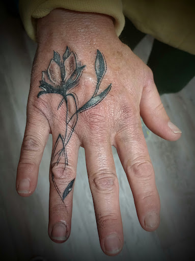 Explore gangster sleeve tattoo ideas, creative tattoo ideas in Clintonville, available at Temple Ink Tattoo Shop