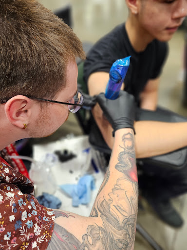 Explore jesus sleeve tattoo ideas, creative tattoo ideas in Tea, available at Red Arbor Tattoo