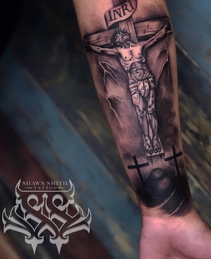 Explore lamb tattoo ideas, creative tattoo ideas in Florissant, available at St. Louis Ink