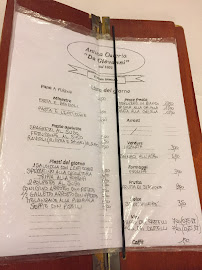 Antica osteria Da Giovanni à Rome menu