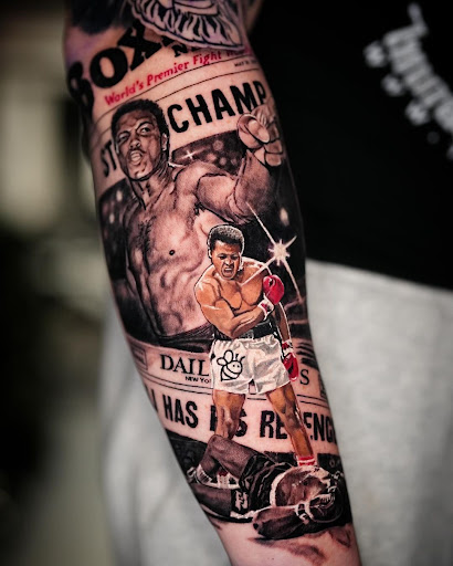 Explore father tattoo ideas, creative tattoo ideas in Corona, available at Crop Circles Tattoo Studio