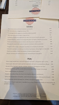 Le comptoir du Relais à Paris menu