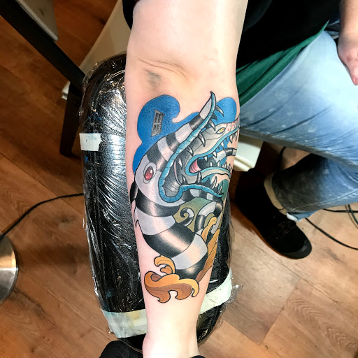 Explore random tattoo sleeve ideas, creative tattoo ideas in Tallmadge, available at Killjoy tattoo