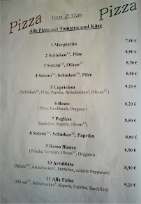 Carte du Pizzeria Da Primo Primiano à Lorch