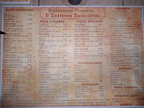 Menu du Pizzeria Ristorante Settimo Specchio Di Brenna C. à Santa Croce di Magliano
