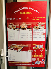 Restaurant indien Tandoori Fast-Food à Béziers - menu / carte