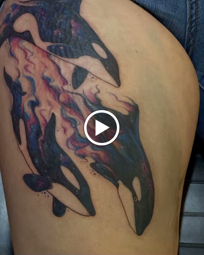 Explore disney thigh tattoo ideas, creative tattoo ideas in Phoenix, available at The Snooty Fox Tattoo and piercing