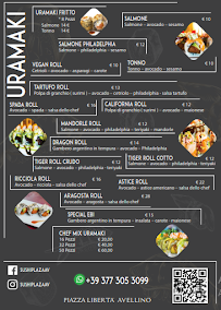 Menu / carte de Sushi Plaza à Avellino