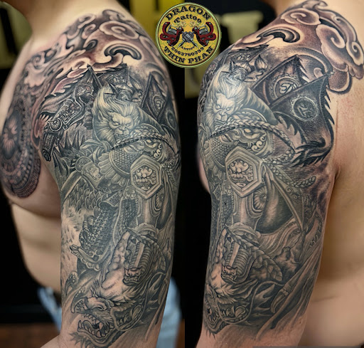 Explore horoscope tattoo ideas, creative tattoo ideas in Seattle, available at Dragon Tattoo