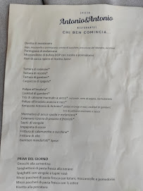 Antonio & Antonio à Naples menu