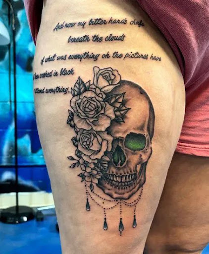 Explore girl sleeve tattoo ideas, creative tattoo ideas in Little Rock, available at Blu Flame Ink