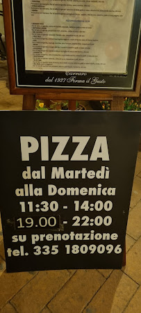 Carte du PIZZERIA BLUE TIME à Isola Dovarese
