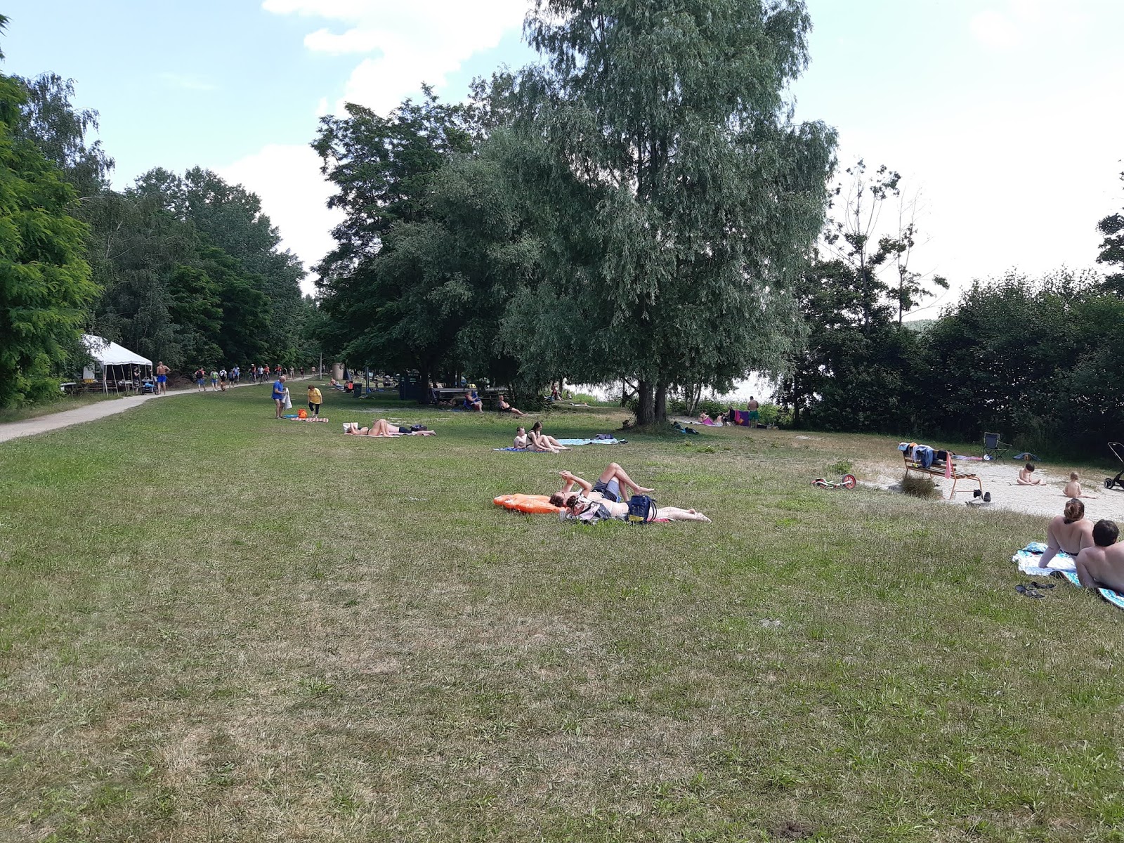 Foto van Hasselbacher See Strand met ruim strand