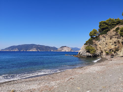 Photo de Paralia Vithisma entouré de montagnes