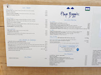 Restaurant Playa baggia à Porto-Vecchio (le menu)
